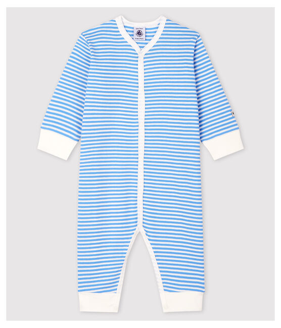 Dors Bien Sans Pieds A Rayures Bleues Bebe En Coton Edna Marshmallow Petit Bateau