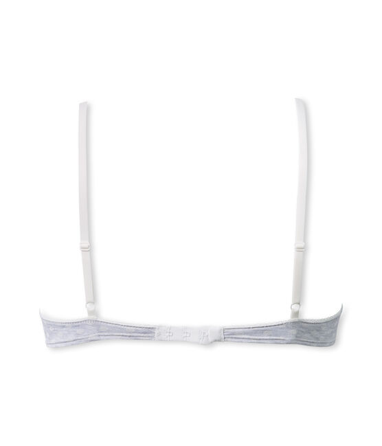 Soutien gorge fille à pois gris POUSSIERE/blanc LAIT
