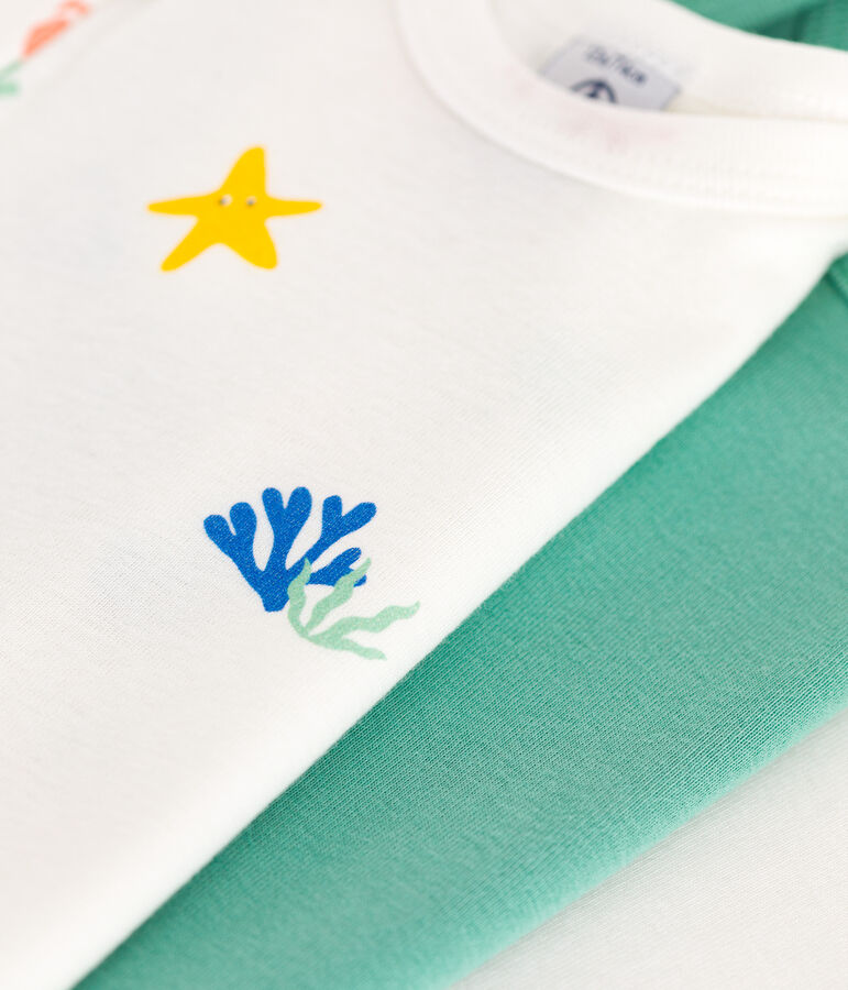 Lot de 3 bodies manches courtes en coton imprim&eacute; b&eacute;b&eacute; variante 1