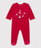 Pyjama bébé en velours ouverture au dos rouge CORRIDA