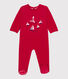 Pyjama bébé en velours ouverture au dos