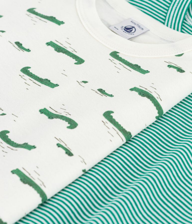 Lot de tee-shirts enfant en coton manches courtes imprim&eacute; variante 1