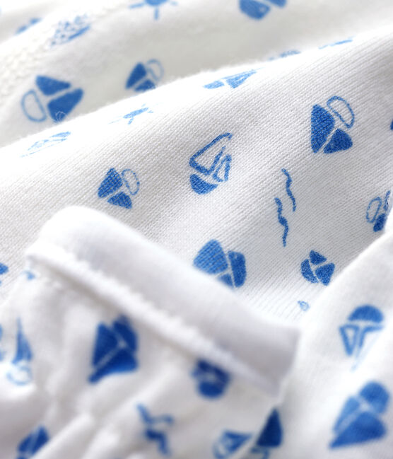 Lot bonnet naissance et moufles bateaux bébé en coton biologique variante 1