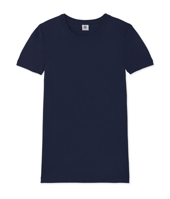 Tee shirt femme manches courtes bleu SMOKING