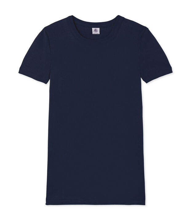 Tee shirt femme manches courtes bleu marine