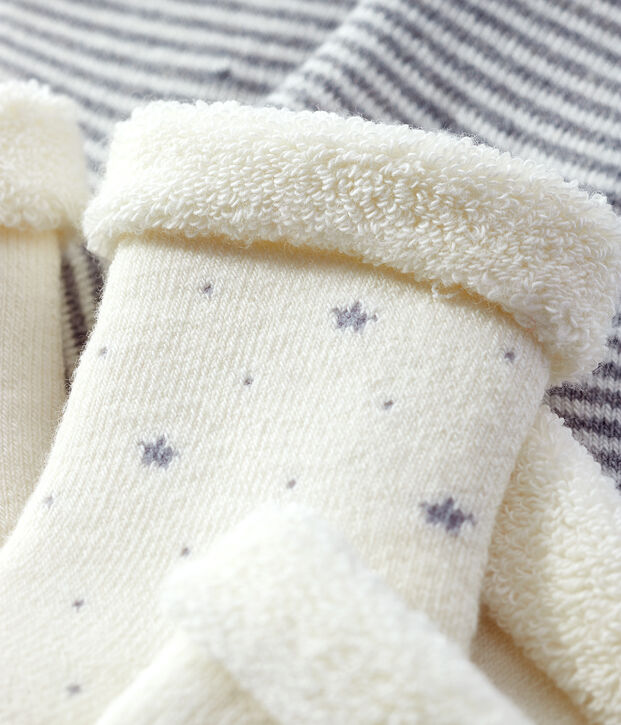 Trio de chaussettes b&eacute;b&eacute; en tricot multicouleur