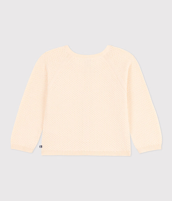 Cardigan en coton enfant fille &eacute;cru AVALANCHE
