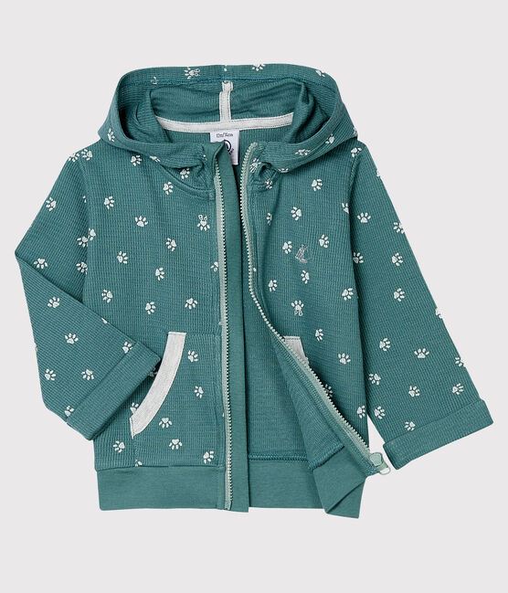 Sweatshirt à capuche imprimé bébé bleu BRUT/blanc MARSHMALLOW