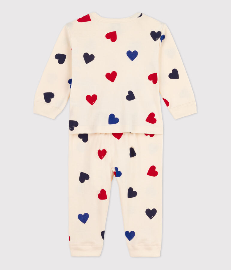 Dors-bien sans pieds c&oelig;ur b&eacute;b&eacute; en coton blanc AVALANCHE/ MULTICO