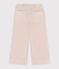 Pantalon wide leg enfant en velours beige clair