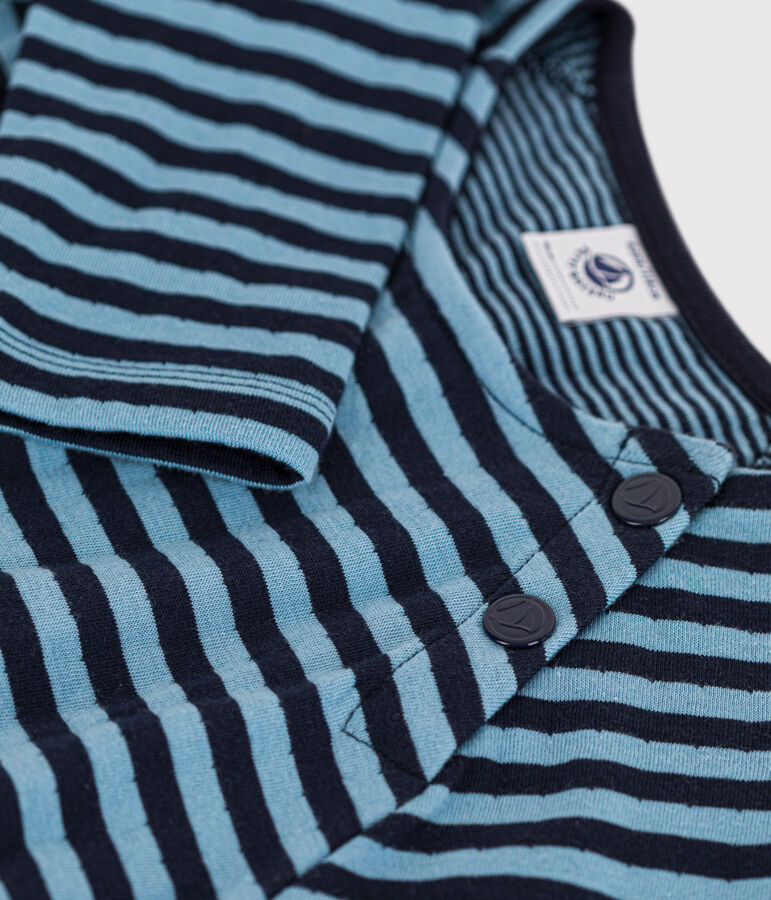 Robe manches longues en tubique &agrave; rayures enfant fille SMOKING/ AZUL