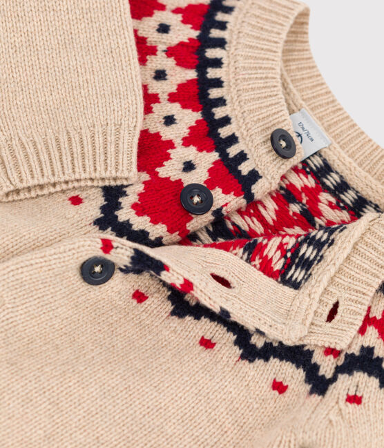 Cardigan bébé en tricot en laine et coton TRENCH/ MULTICO