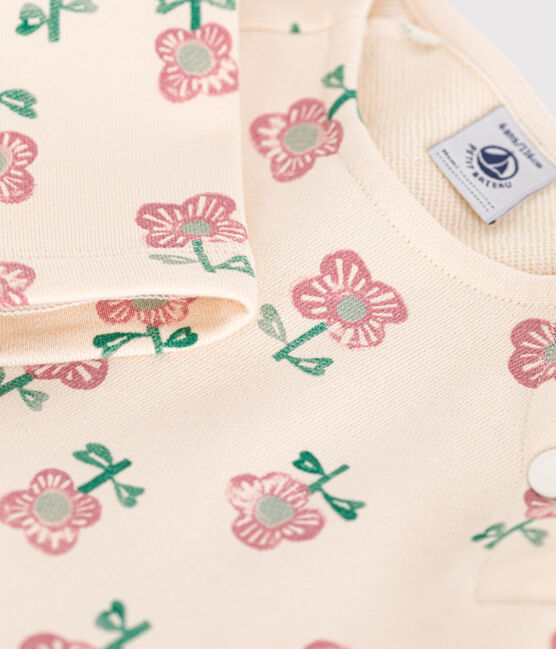 Robe manches longues en molleton enfant fille blanc AVALANCHE/ MULTICO