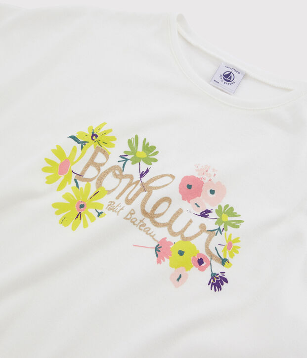 Tee-shirt enfant fille blanc