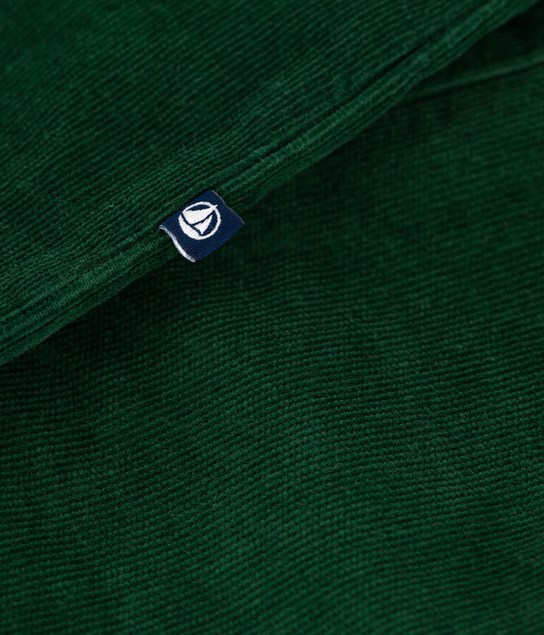 Combinaison longue b&eacute;b&eacute; en velours uni vert WILLOW