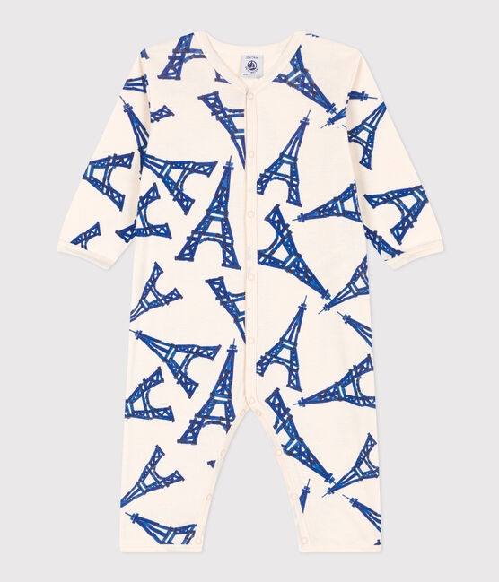 Pyjama bébé Paris en coton blanc AVALANCHE/ MULTICO