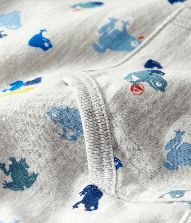 Sweatshirt b&eacute;b&eacute; gar&ccedil;on imprim&eacute; gris/multicouleur
