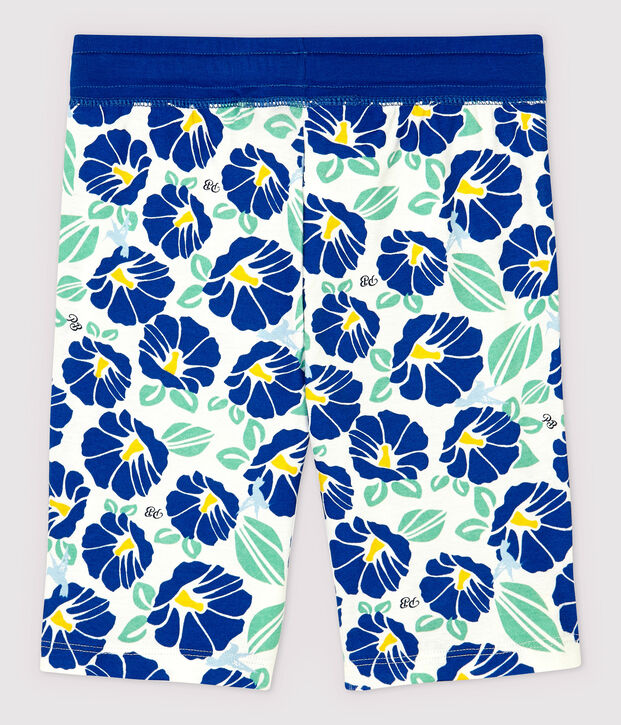 Bermuda en coton enfant gar&ccedil;on blanc/multicouleur