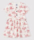 Robe manches courtes en molleton bébé fille