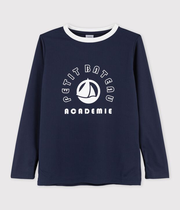 Tee-shirt de sport enfant fille bleu marine
