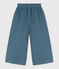 Pantalon large en velours fin enfant fille bleu ROVER