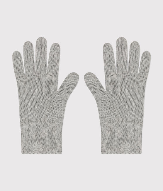 Gants en tricot enfant garçon-fille gris CHATON CHINE