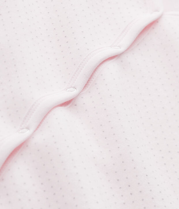 Combichaud fille en polaire rose/gris