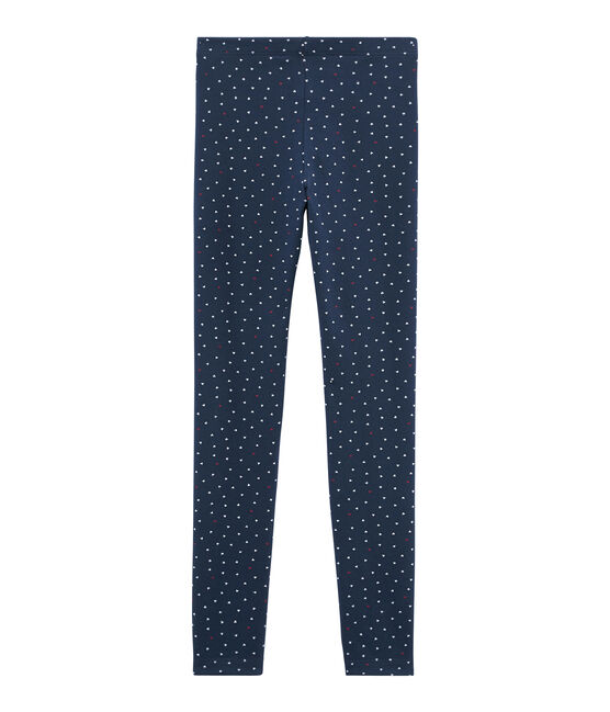 Legging enfant fille bleu HADDOCK/blanc MULTICO