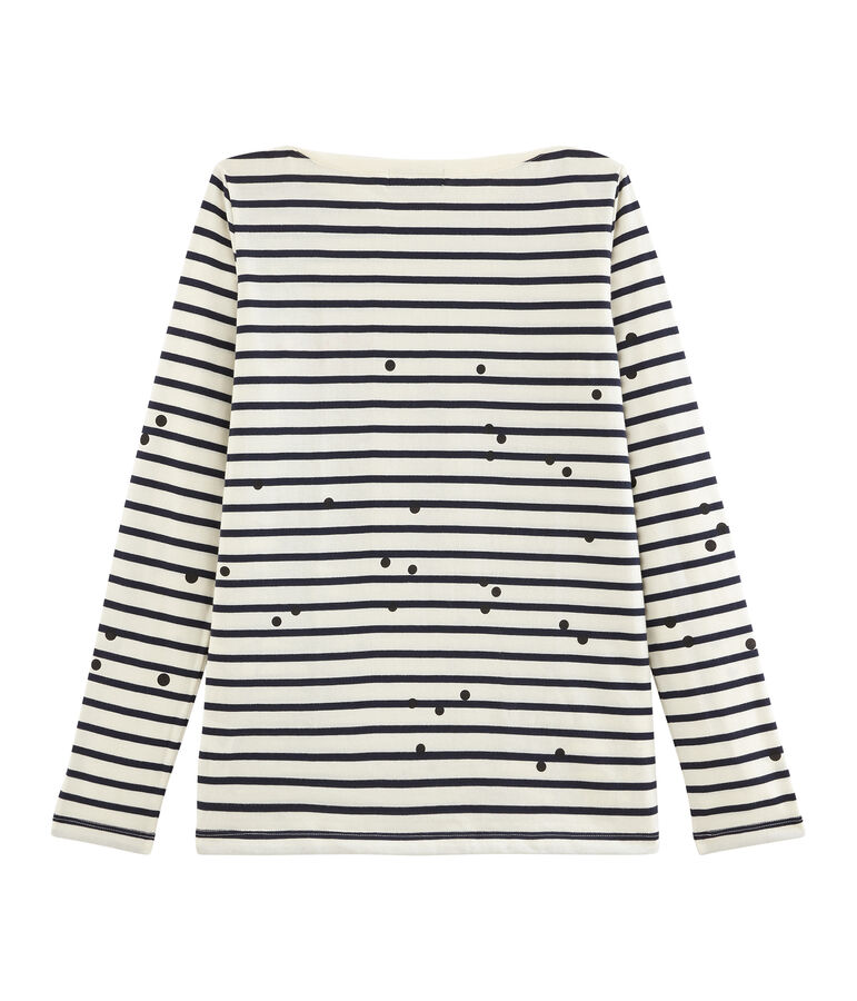 Tee shirt marini&egrave;re femme blanc/bleu