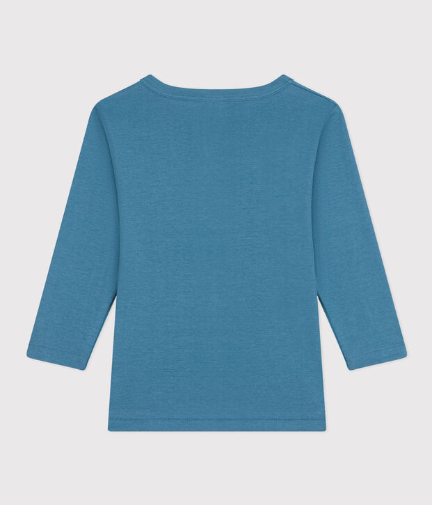 Tee Shirt manches longues en coton bleu