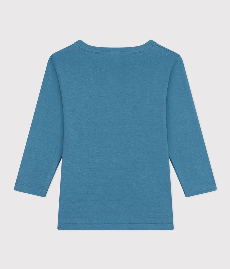 Tee Shirt manches longues en coton bleu POLOCHON