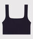 Brassière unie en coton et élasthanne femme
