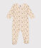 Pyjama en molleton gratté imprimé fleurs bébé blanc AVALANCHE/ MULTICO