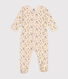 Pyjama en molleton gratté imprimé fleurs bébé