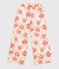 Pantalon enfant en coton &agrave; fleurs blanc/multicouleur