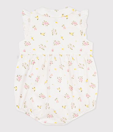 Combishort Blanc Imprimé Petit Bateau Pour Fille - Taille 3 Mois - Occasion Très Bon état