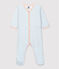 Dors-bien bébé en coton biologique blanc MARSHMALLOW/bleu BRASIER