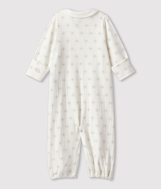 Combisac bébé en tubique blanc MARSHMALLOW/blanc MULTICO