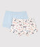 Lot de 2 shorties imprimé Paris petite fille en coton biologique variante 1