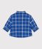 Chemise b&eacute;b&eacute; en flanelle &agrave; carreaux bleu/&eacute;cru