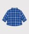 Chemise b&eacute;b&eacute; en flanelle &agrave; carreaux bleu/&eacute;cru