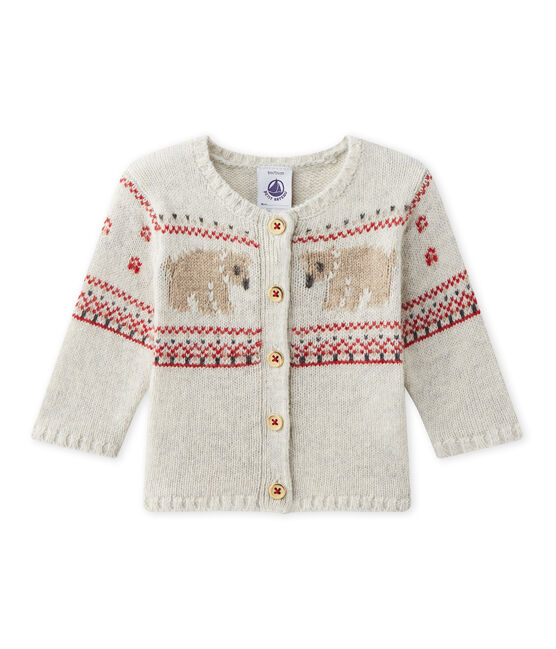 Cardigan bébé mixte en tricot gris MONTELIMAR CHINE