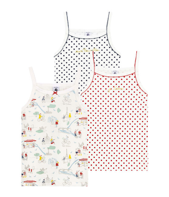 Trio de chemises à bretelles petite fille variante 1