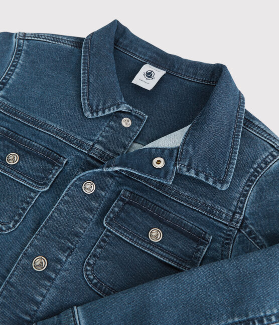 Veste en denim bio enfant fille / garçon bleu DENIM BLEU DELAVE