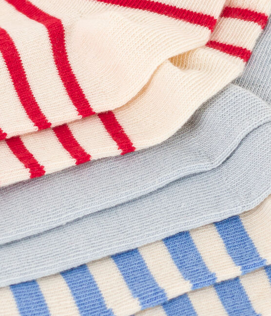 Lot de 3 paires de chaussettes rayures en jersey de coton enfants variante 1