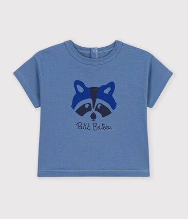 Tee-shirt bébé en coton manches courtes uni à motif