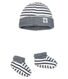 Lot bonnet et chaussons bébé garçon en côte