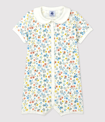 PETIT BATEAU - Combicourt fleuri bébé en coton