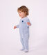 Pyjama b&eacute;b&eacute; en velours uni avec motif plac&eacute;