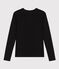 Tee-shirt l'Iconique manches longues en côte unie femme noir BLACK